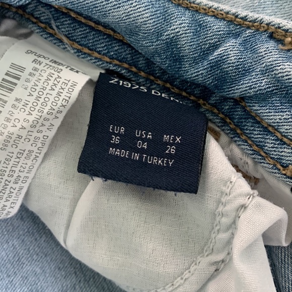 ZARA DISTRESSED CROPPED SKINNY JEANS - SIZE 4 - Picture 3 of 5